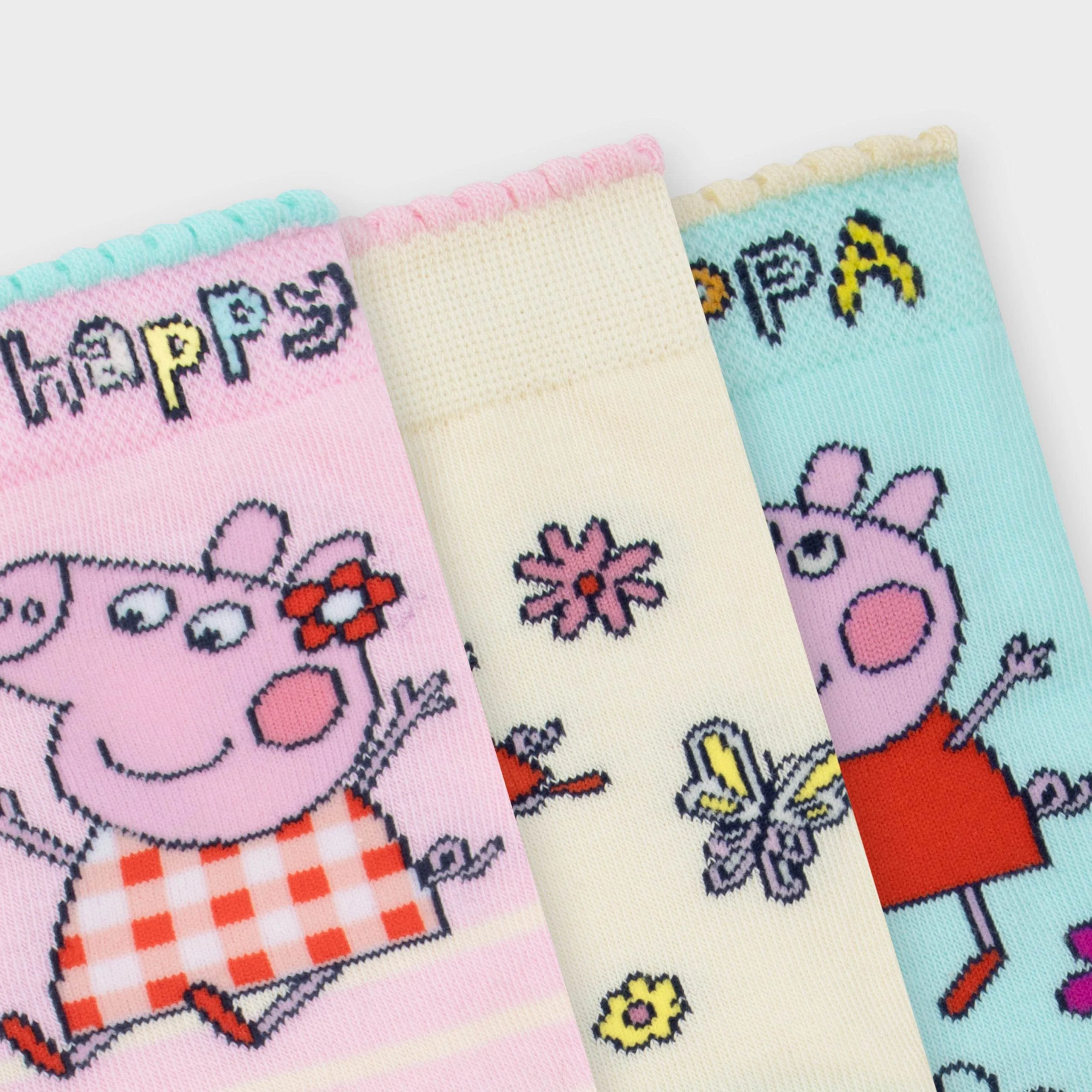 3 Pack Peppa Pig Socks - Image 3
