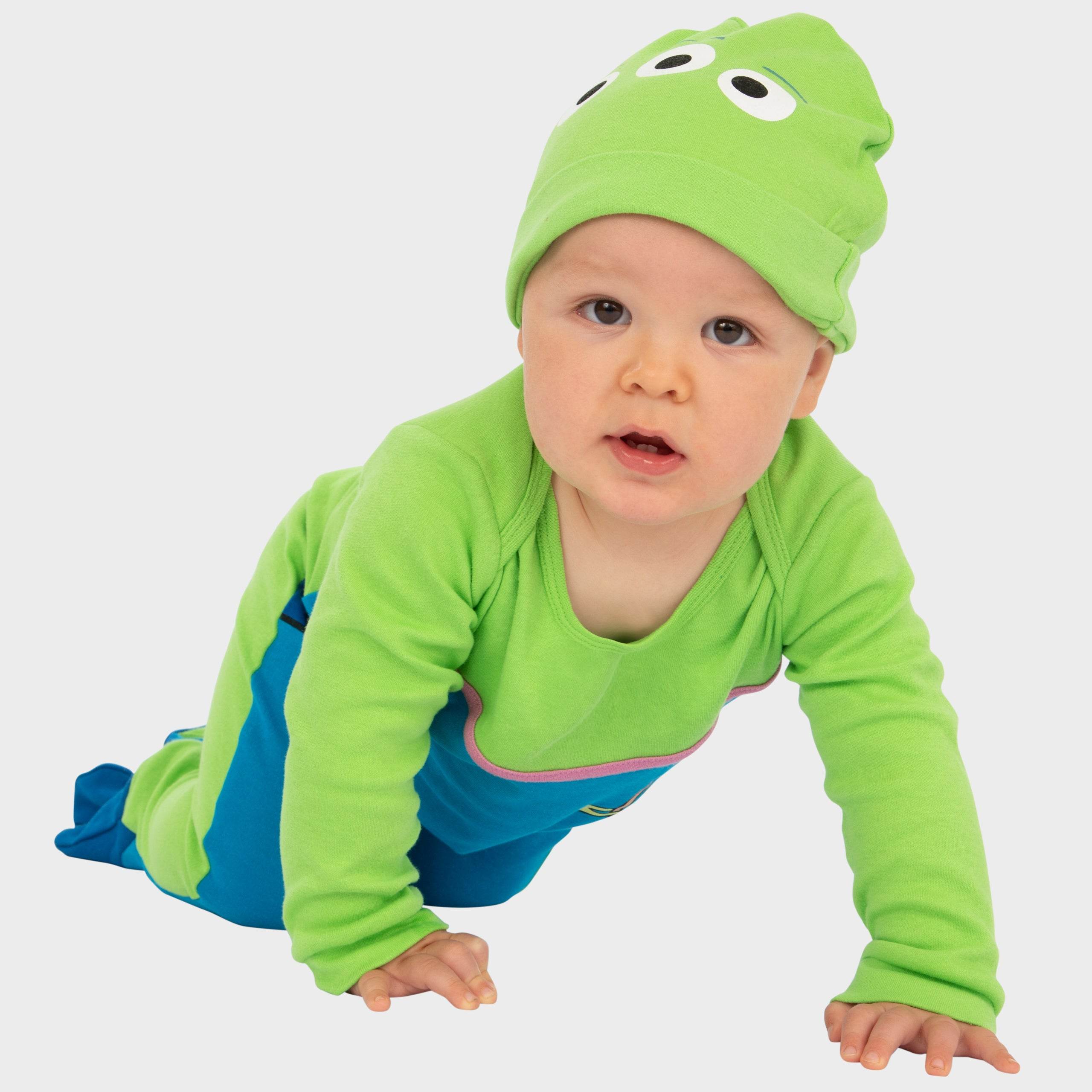 Baby Toy Story Sleepsuit and Hat - Pizza Planet Alien - Image 2