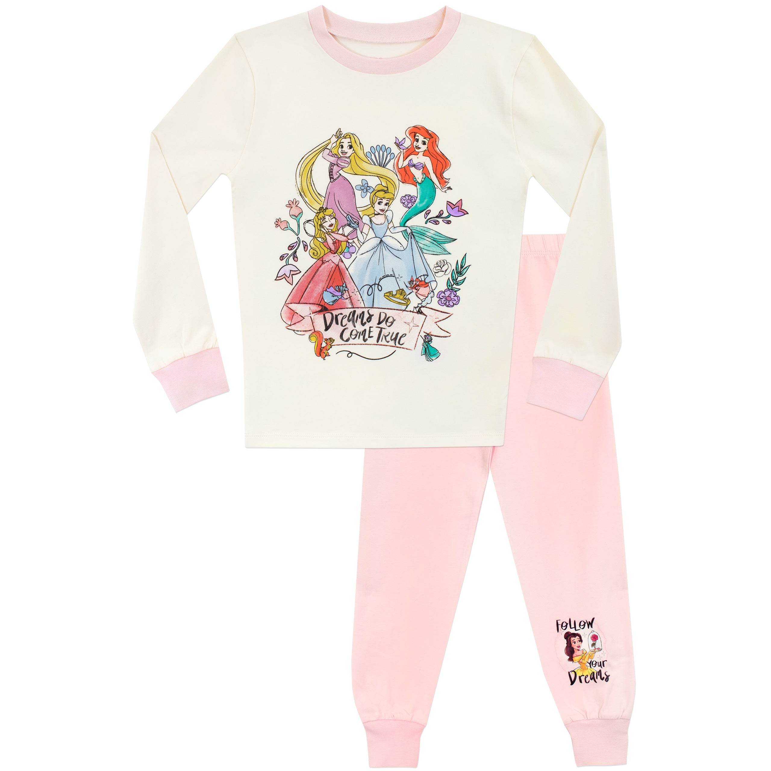 Girls Disney Princess Pyjamas - Snuggle Fit - Image 5