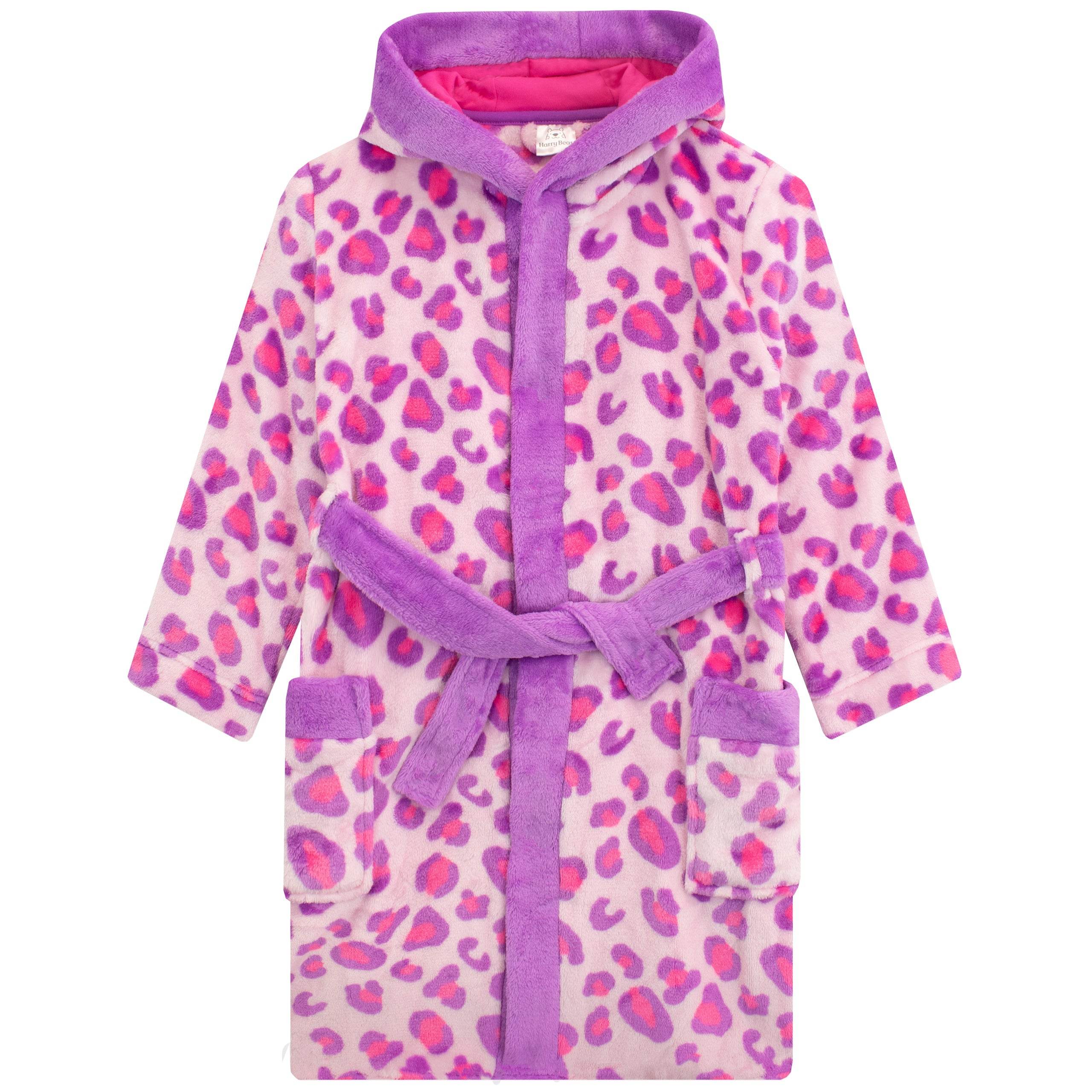 Harry Bear Girls Animal Print Dressing Gown