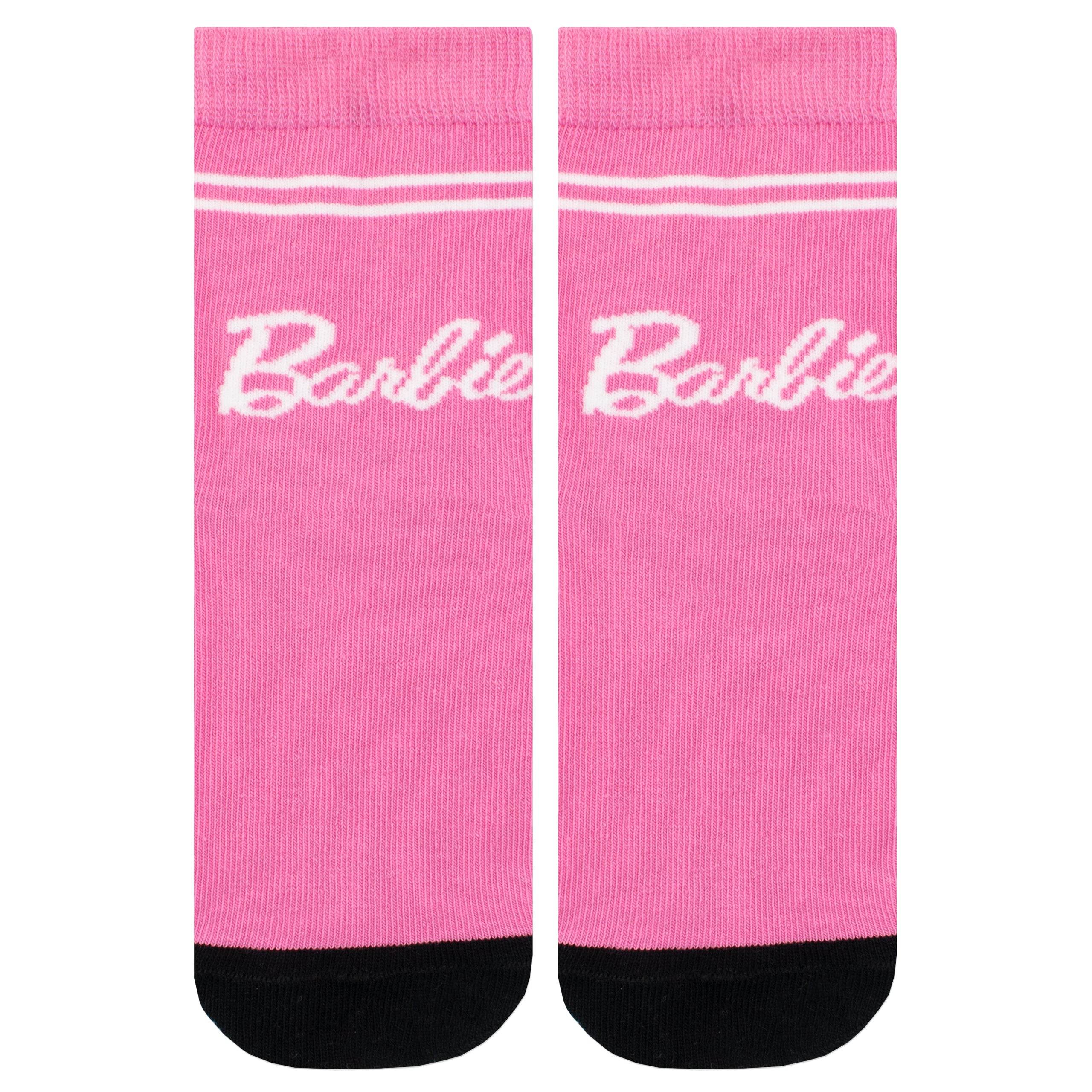Girls Barbie Pack of 3 Socks - Image 4