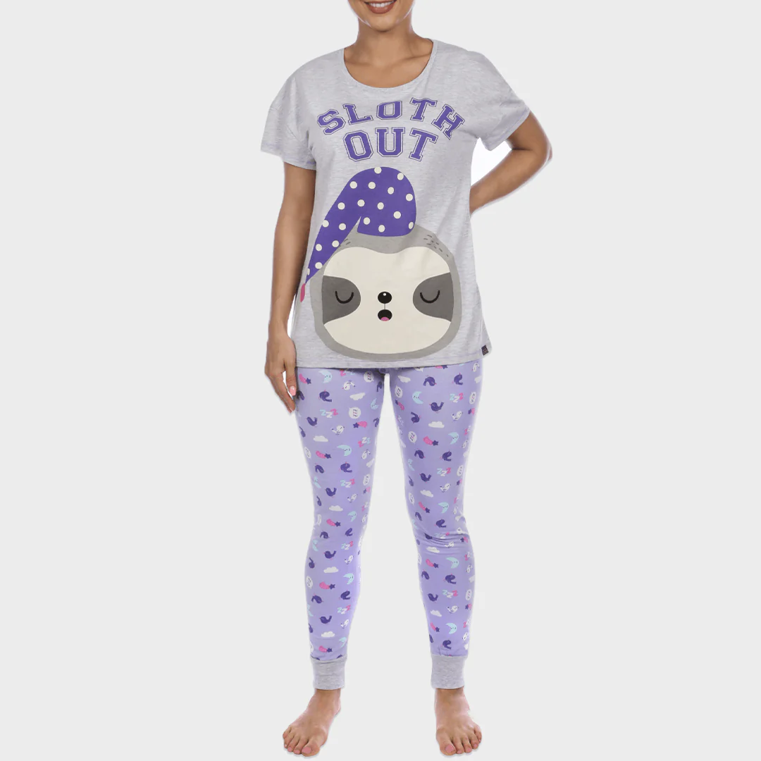 Harry Bear Womens Sloth Pyjamas - Image 3