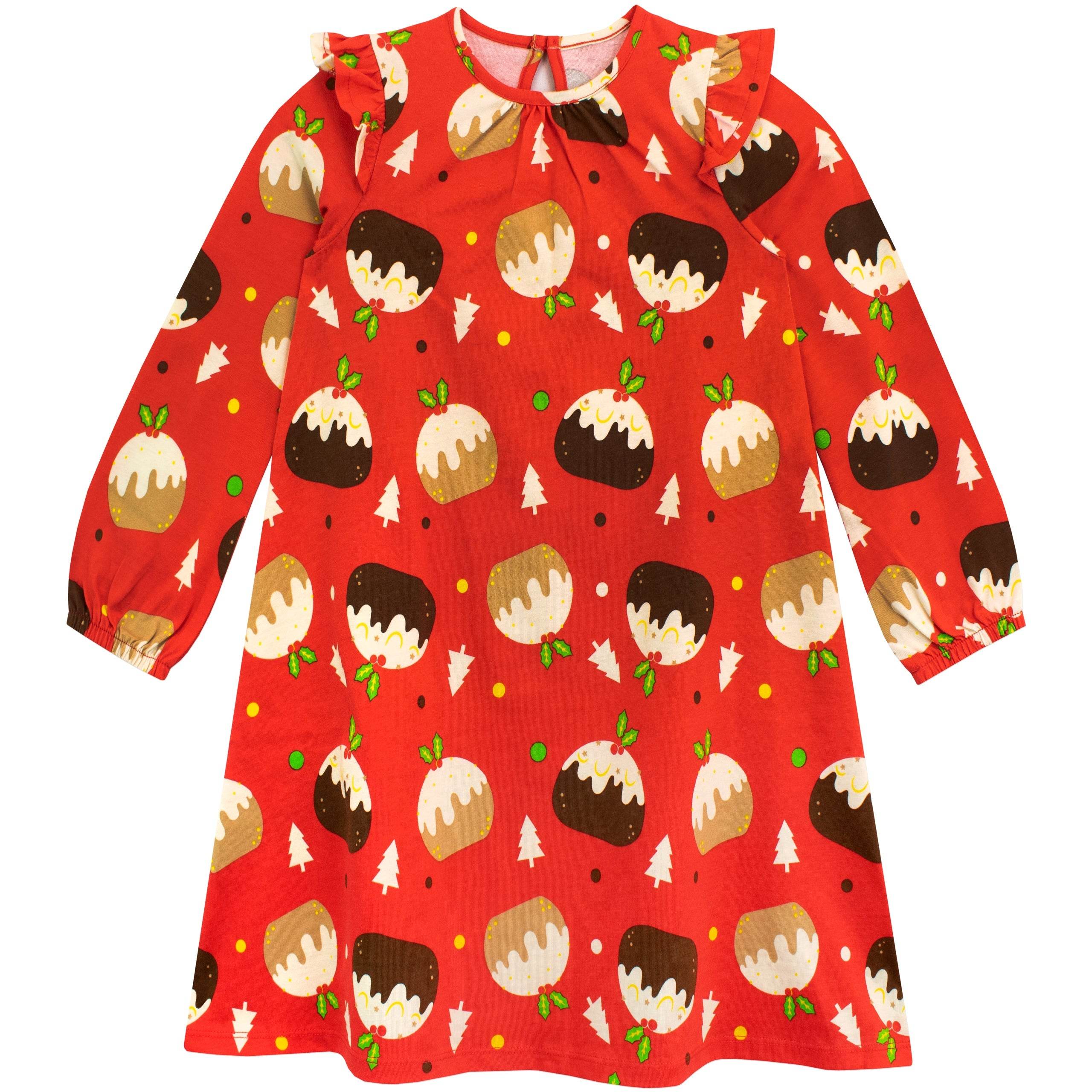 Christmas Dress PUDDING RED AOP - Image 2