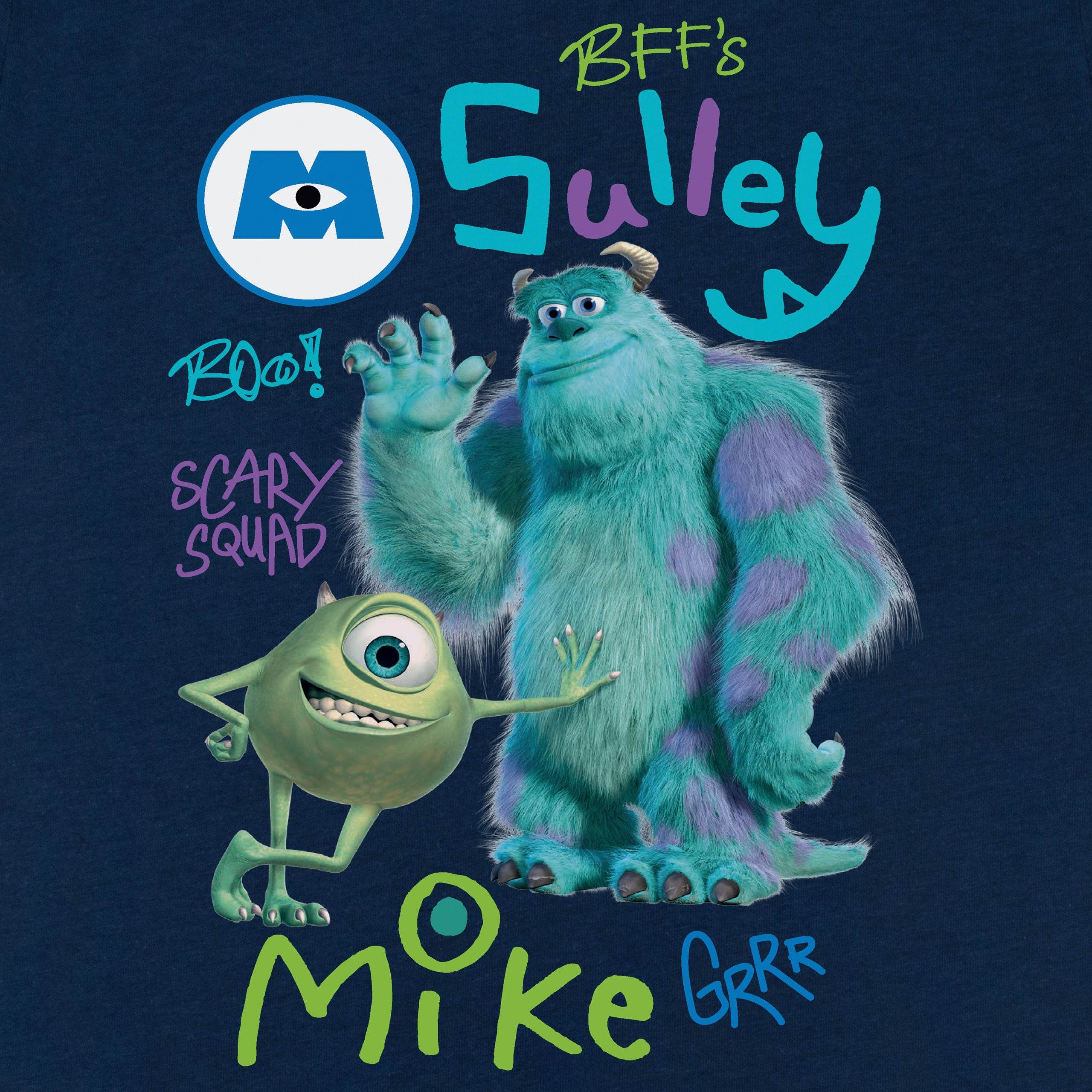 Monsters Inc T-Shirt - Navy Sully And Mike - Image 2