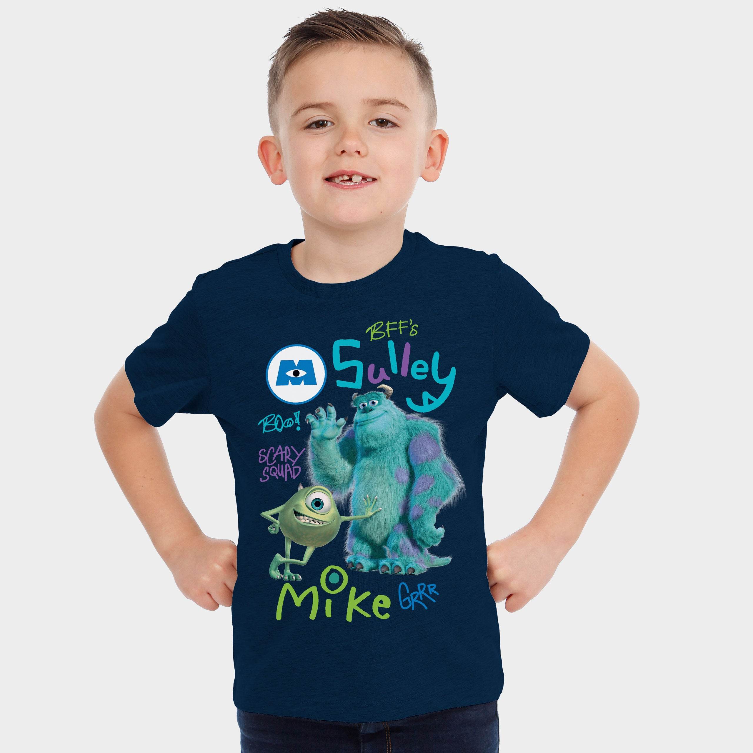 Monsters Inc T-Shirt - Navy Sully And Mike - Image 5