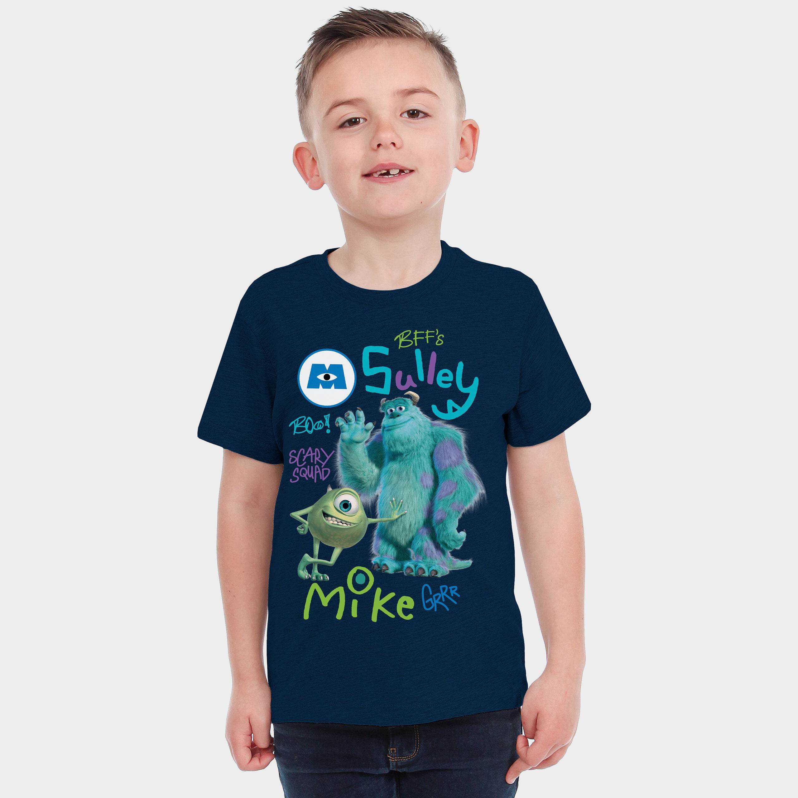 Monsters Inc T-Shirt - Navy Sully And Mike - Image 6