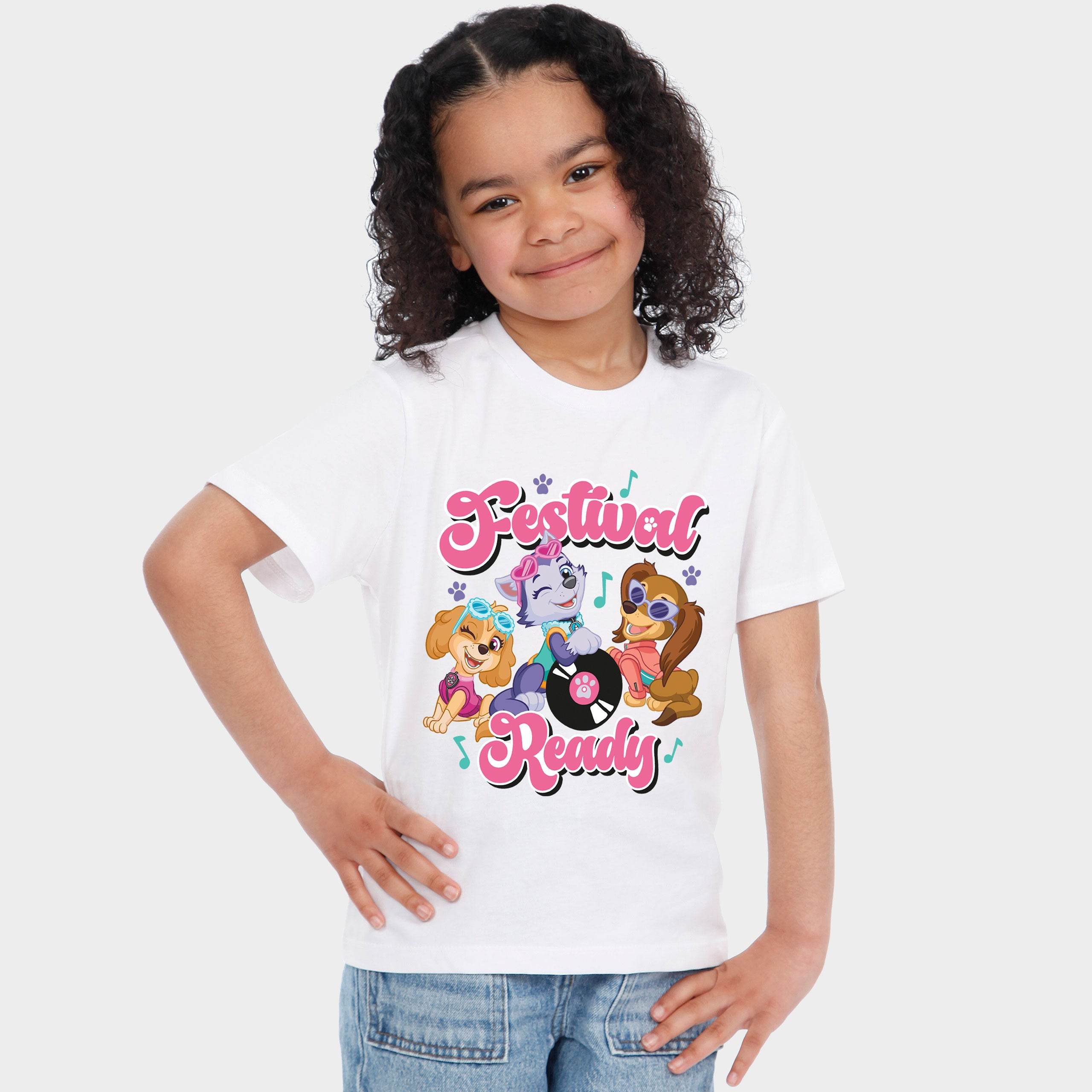 Paw Patrol White Girls Festival T-Shirt - Image 3