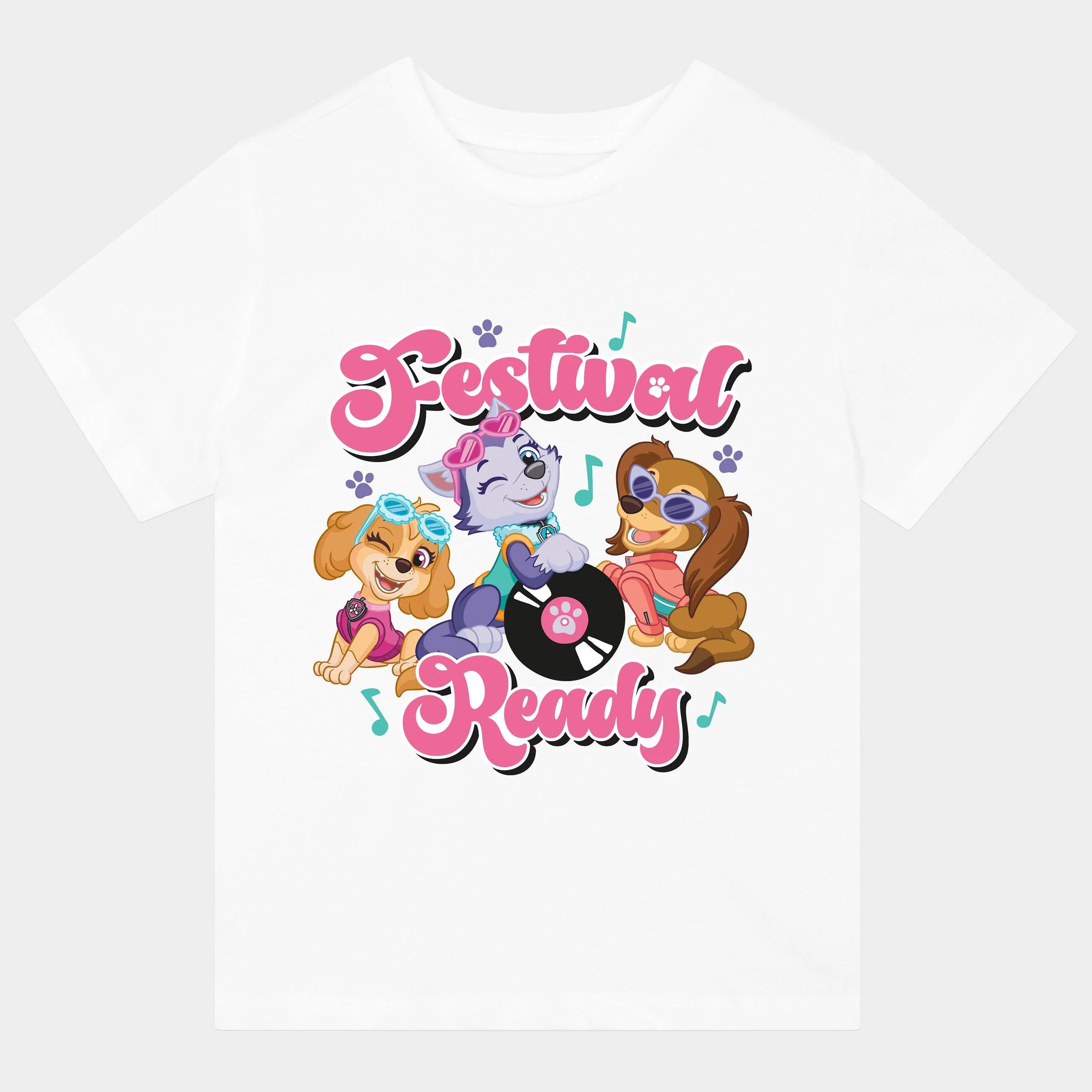 Paw Patrol White Girls Festival T-Shirt - Image 8