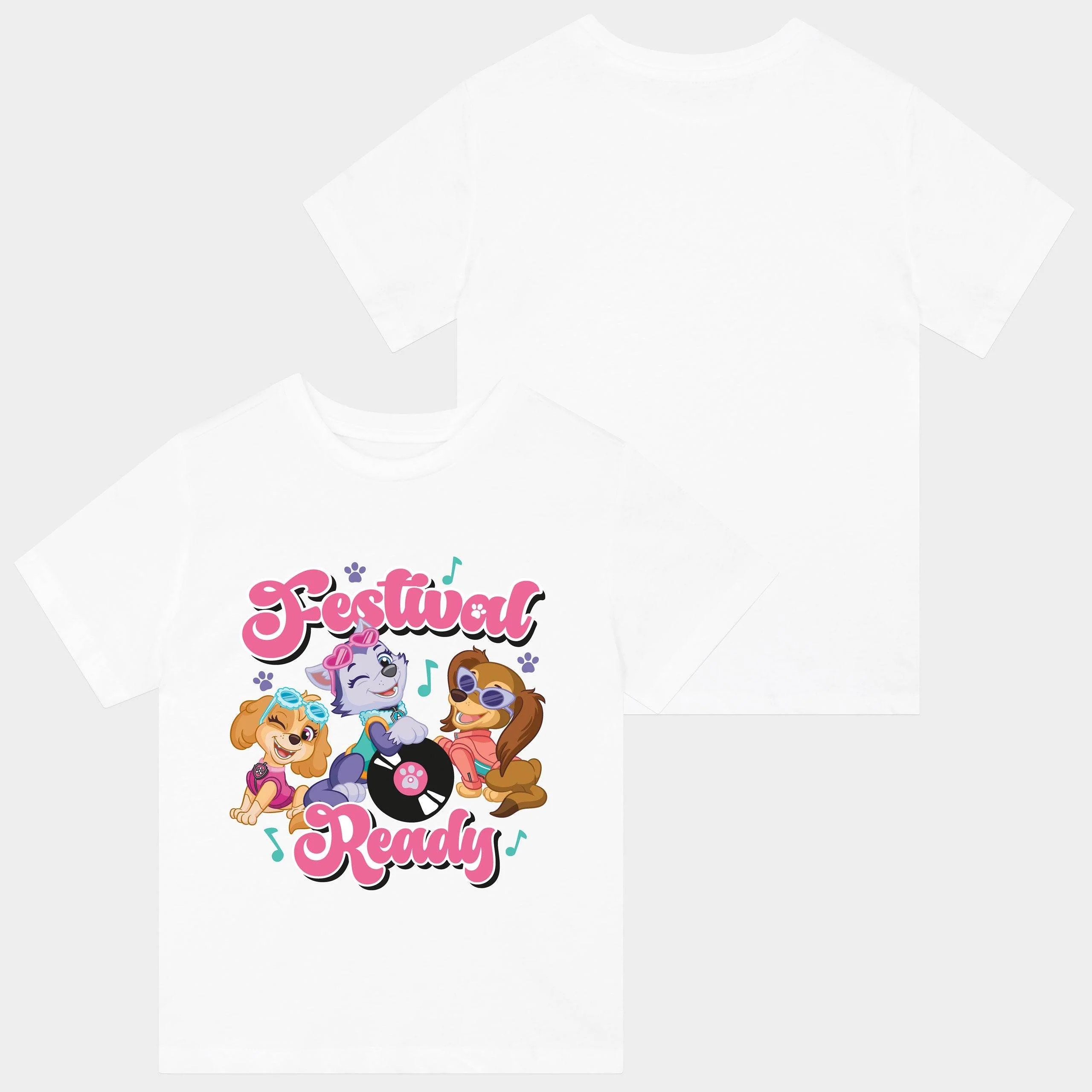 Paw Patrol White Girls Festival T-Shirt - Image 9