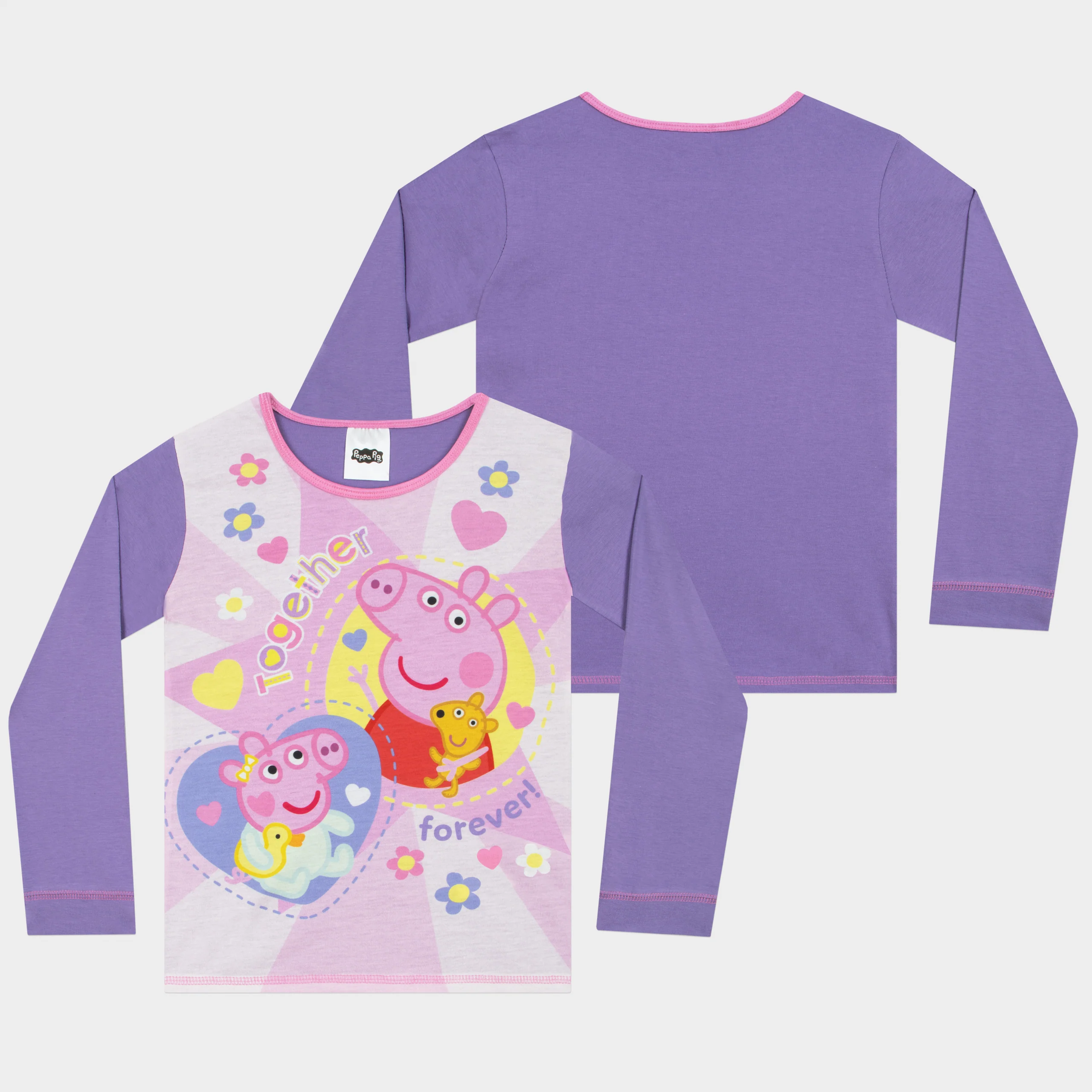 Peppa Pig & Evie Pig Long Sleeve Pyjamas - Image 2
