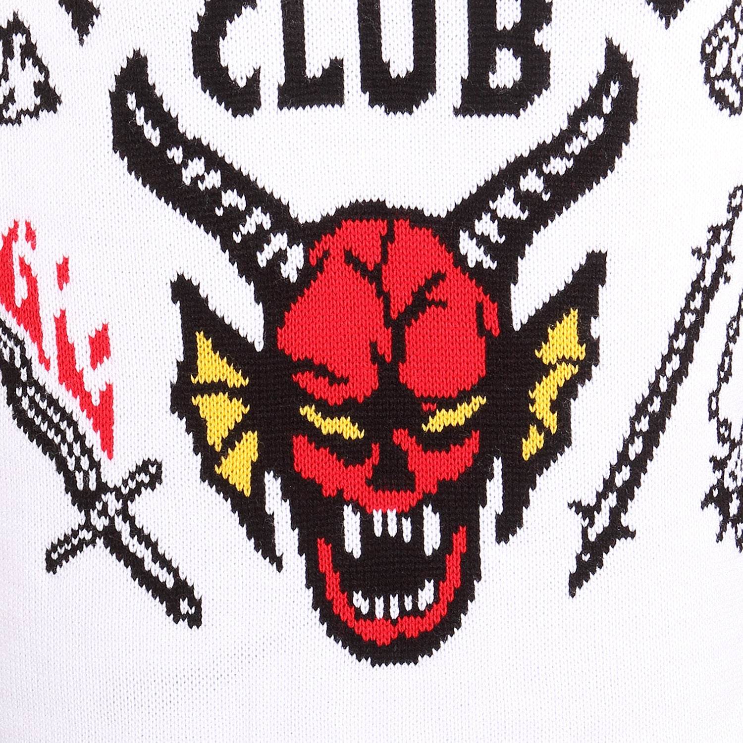 Adults Stranger Things Hellfire Club Knitted Jumper - Image 2