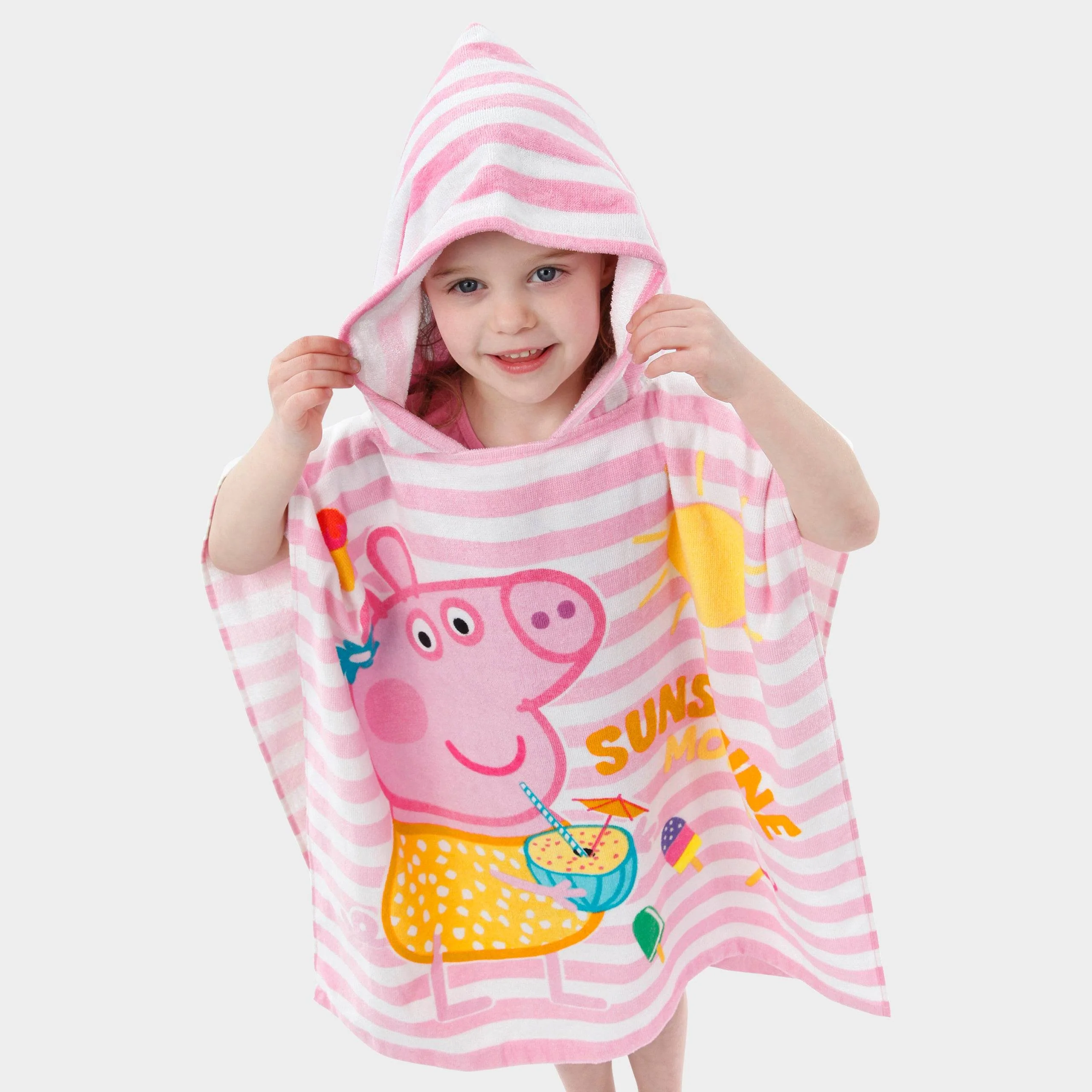 Striped Peppa Pig Towel Poncho - Image 3